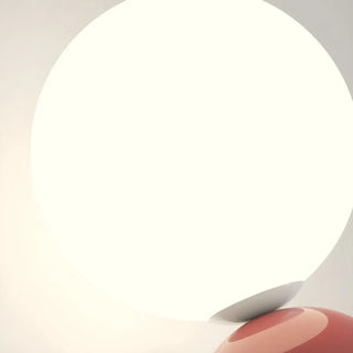 Artistic Red and White Globe Bedroom Wall Sconce Zawala Image - 11