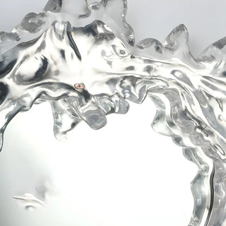 Artistic Splash Shape Silver Steel LED Vanity Light Zawala Image - 9