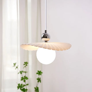 ZOWALA - Artistic Stylish Round White Glass Globe Pendant Light Image - 1