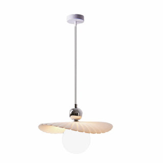 ZOWALA - Artistic Stylish Round White Glass Globe Pendant Light Image - 12