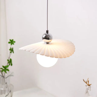ZOWALA - Artistic Stylish Round White Glass Globe Pendant Light Image - 2