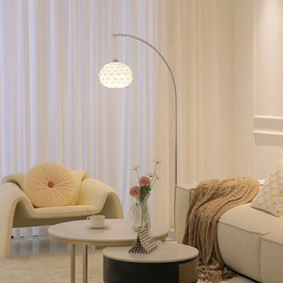 ZOWALA - Artistic Modern White Linterna Arch Metal Floor Lamp Image - 4