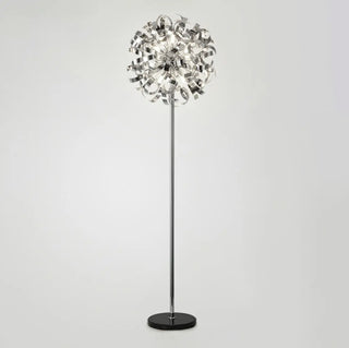 ZOWALA - Modern Artistic Sliver Ribbon Globe Metal Floor Lamp Image - 9