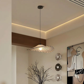 Artistic White Fabric Floral Dining Room Pendant Light Zawala Image - 1