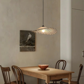 Artistic White Fabric Floral Dining Room Pendant Light Zawala Image - 2