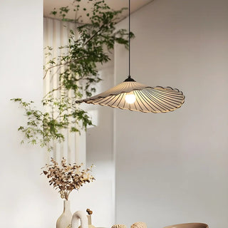 Artistic White Fabric Floral Dining Room Pendant Light Zawala Image - 4