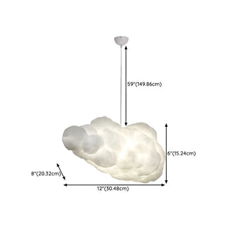 ZOWALA - Artistic Organic White Cloud Restaurant Pendant Light Image - 14