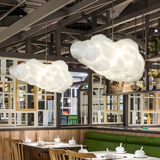 ZOWALA - Artistic Organic White Cloud Restaurant Pendant Light Image - 3