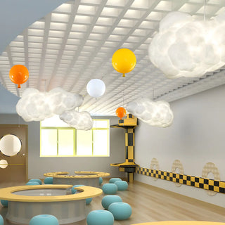 ZOWALA - Artistic Organic White Cloud Restaurant Pendant Light Image - 4