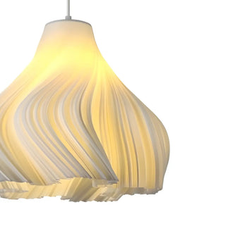 Artistic Modern Sculptural Fabric Pendant Light Indoor White Zawala Image - 11