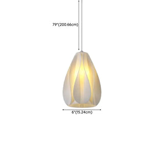 Artistic Modern Sculptural Fabric Pendant Light Indoor White Zawala Image - 16