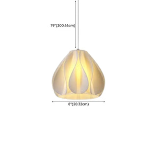 Artistic Modern Sculptural Fabric Pendant Light Indoor White Zawala Image - 17
