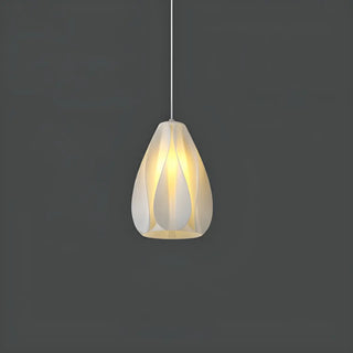 Artistic Modern Sculptural Fabric Pendant Light Indoor White Zawala Image - 4