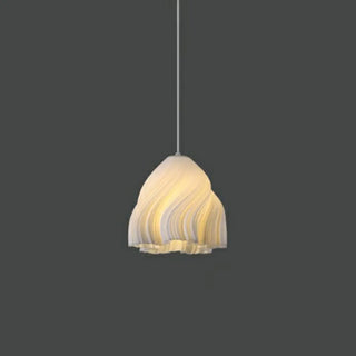 Artistic Modern Sculptural Fabric Pendant Light Indoor White Zawala Image - 5
