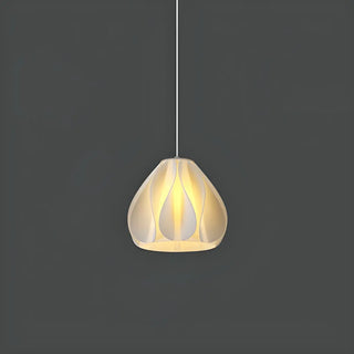 Artistic Modern Sculptural Fabric Pendant Light Indoor White Zawala Image - 8