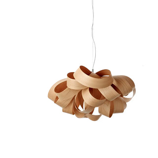 ZOWALA - Artistic White Floral Fabric Living Room Pendant Light Image - 10
