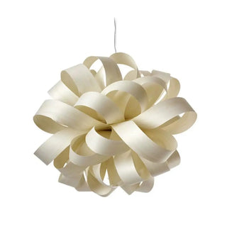 ZOWALA - Artistic White Floral Fabric Living Room Pendant Light Image - 11