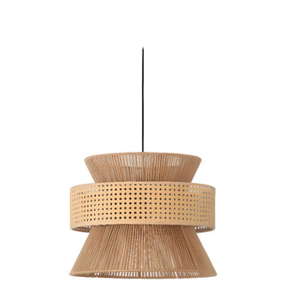 Asian-inspired Rustic Brown Rope Shade Pendant Lighting Zawala Image - 5