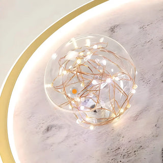Creative Space Astronaut Round Gold Flush Mount Light Zawala Image - 9