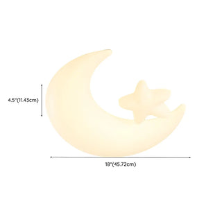 Kids Bedroom Moon Astronaut Resin Flush Mount Light Zawala Image - 14