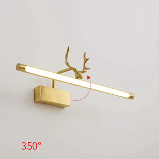 Decorative Gold Antlers Metal Bathroom Vanity Light Zowala Image - 11