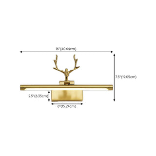 Decorative Gold Antlers Metal Bathroom Vanity Light Zowala #size