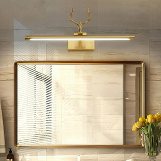 Decorative Gold Antlers Metal Bathroom Vanity Light Zowala Image - 2