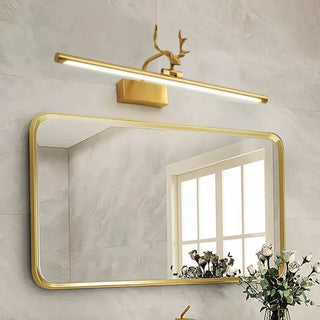Decorative Gold Antlers Metal Bathroom Vanity Light Zowala Image - 3