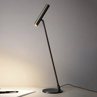 Bedroom Black Finish Modern Sleek Metal Table Lamp Zawala Image - 4