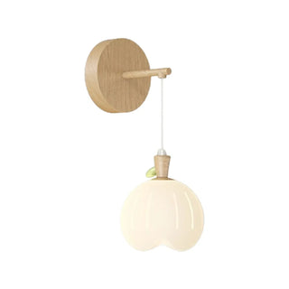 Bedroom Cute White Apple-Shaped Metal Wall Sconce Zawala Image - 11