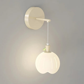 Bedroom Cute White Apple-Shaped Metal Wall Sconce Zawala Image - 13