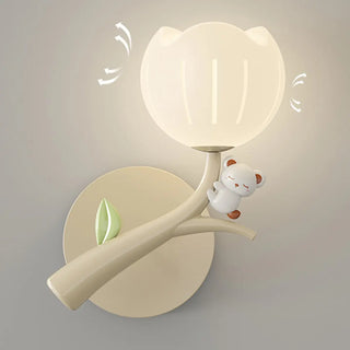 Bedroom Cute White Apple-Shaped Metal Wall Sconce Zawala Image - 15