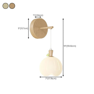 Bedroom Cute White Apple-Shaped Metal Wall Sconce Zawala #size