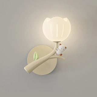 Bedroom Cute White Apple-Shaped Metal Wall Sconce Zawala Image - 8