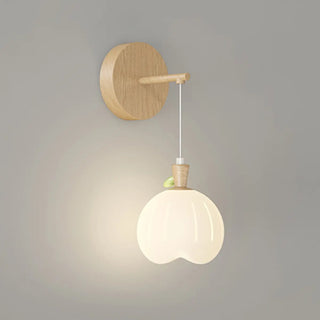 Bedroom Cute White Apple-Shaped Metal Wall Sconce Zawala Image - 9