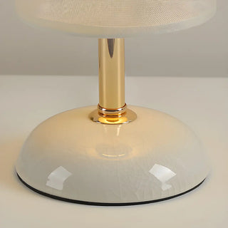 Bedroom Elegant Cylinder Fabric Green Base Table Lamp Zawala Image - 12