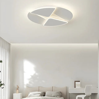Fashionable Bedroom White Geometric Flush Mount Light Zawala Image - 2