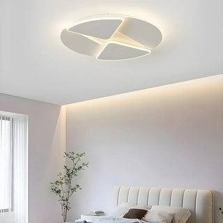Fashionable Bedroom White Geometric Flush Mount Light Zawala Image - 3