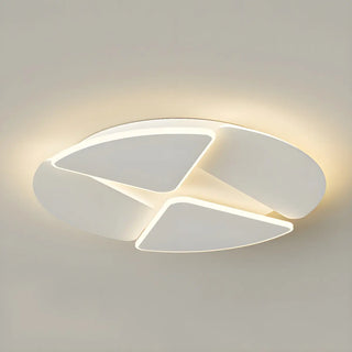 Fashionable Bedroom White Geometric Flush Mount Light Zawala Image - 4