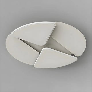 Fashionable Bedroom White Geometric Flush Mount Light Zawala Image - 5