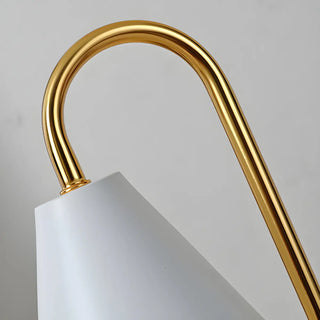 Bedroom Modern Cone Lampshade Wood Base Table Lamp Zawala Image - 12