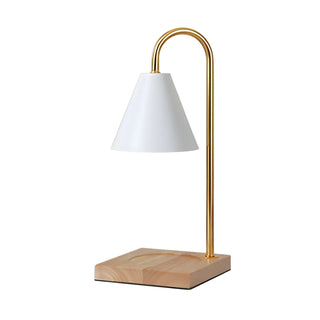 Bedroom Modern Cone Lampshade Wood Base Table Lamp Zawala Image - 15
