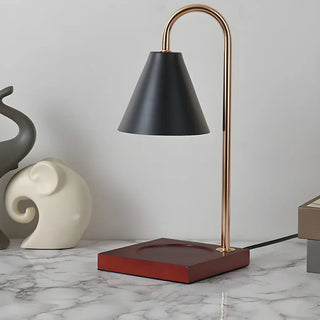 Bedroom Modern Cone Lampshade Wood Base Table Lamp Zawala Image - 7