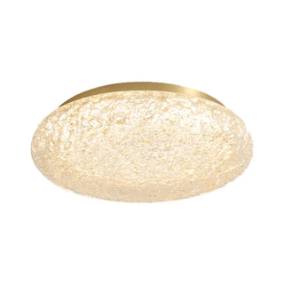 ZOWALA - Bedroom Gold Resin Round Flush Mount Ceiling Light Image - 16