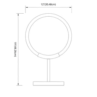 Minimalist Halo Ring Brass Base LED Bedroom Table Lamp Zawala Image - 8
