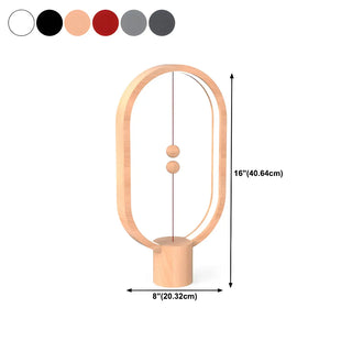 Bedroom Minimalist Oval Black Decor Night Table Lamp Zawala #size