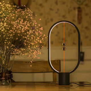 Bedroom Minimalist Oval Black Decor Night Table Lamp Zawala Image - 4