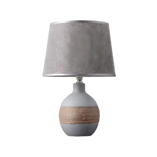 Bedroom Modern Fabric Geometric Ceramic Base Table Lamp Zawala Image - 16