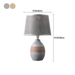 Bedroom Modern Fabric Geometric Ceramic Base Table Lamp Zawala #size