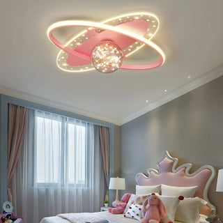 Bedroom Dreamy Star Moon LED Flush Mount Ceiling Light Zawala Image - 3